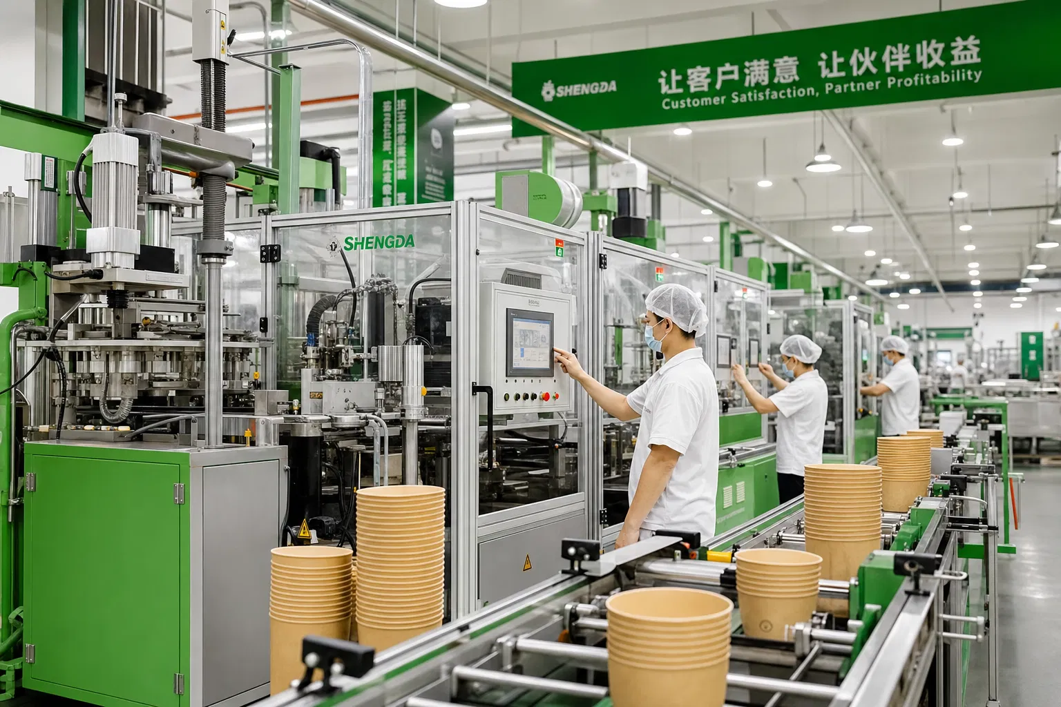 CupsPak paper bowl manufacturing facility — ISO 9001 certified production lines with automated forming machines