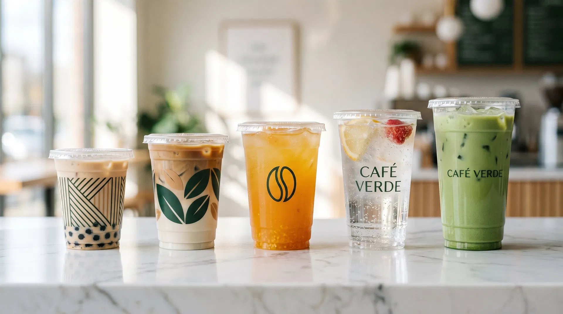 PET Cups for bubble tea shops — 7oz – 32oz