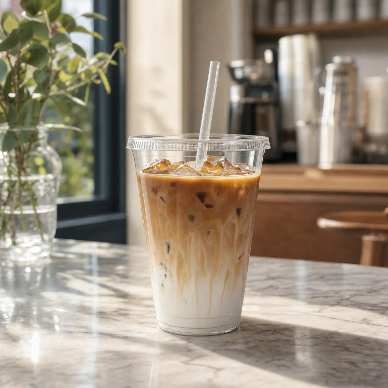 PLA compostable cold cups in service, CupsPak eco packaging line