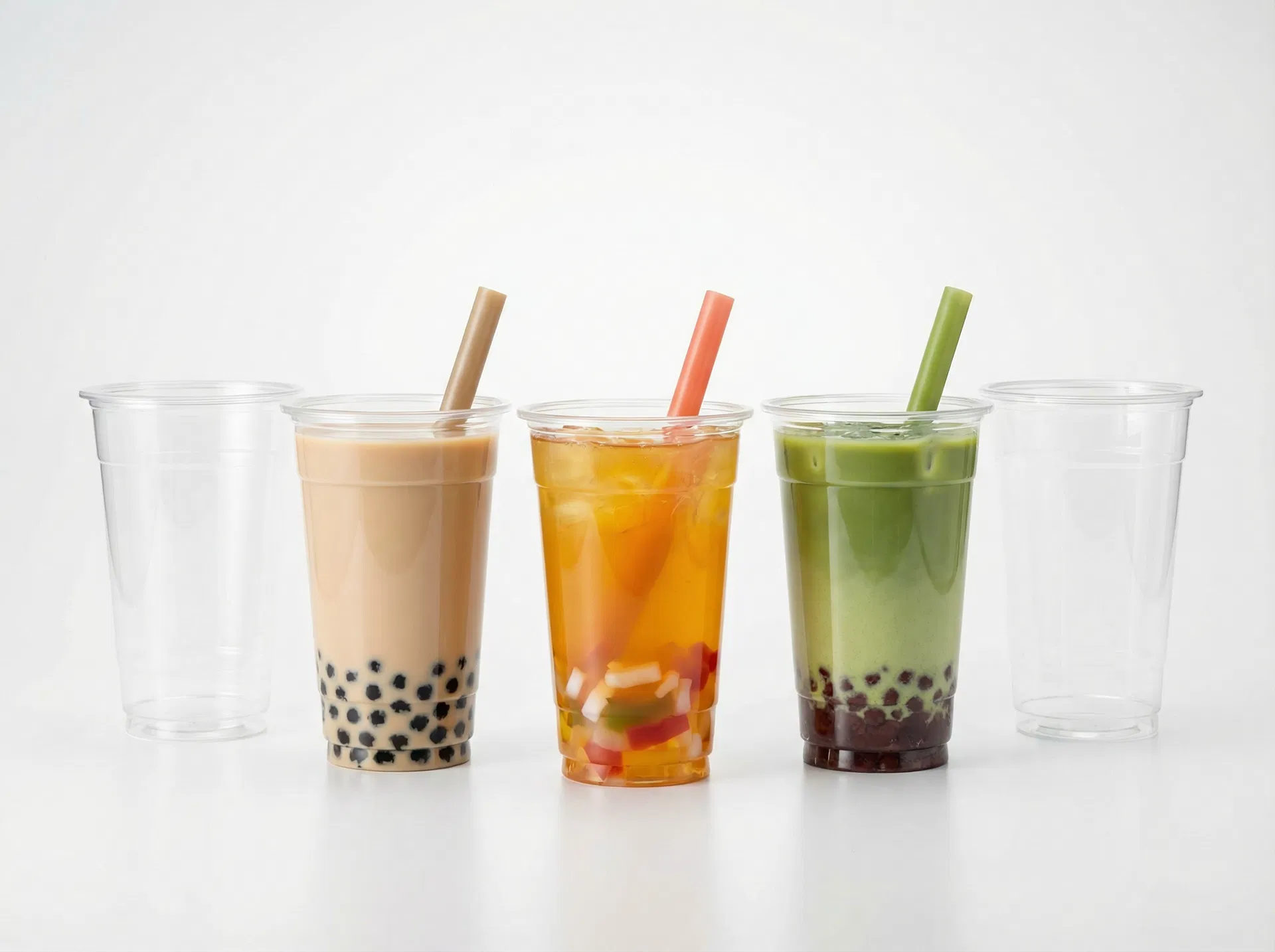 PP bubble tea cups with heat-seal film lid