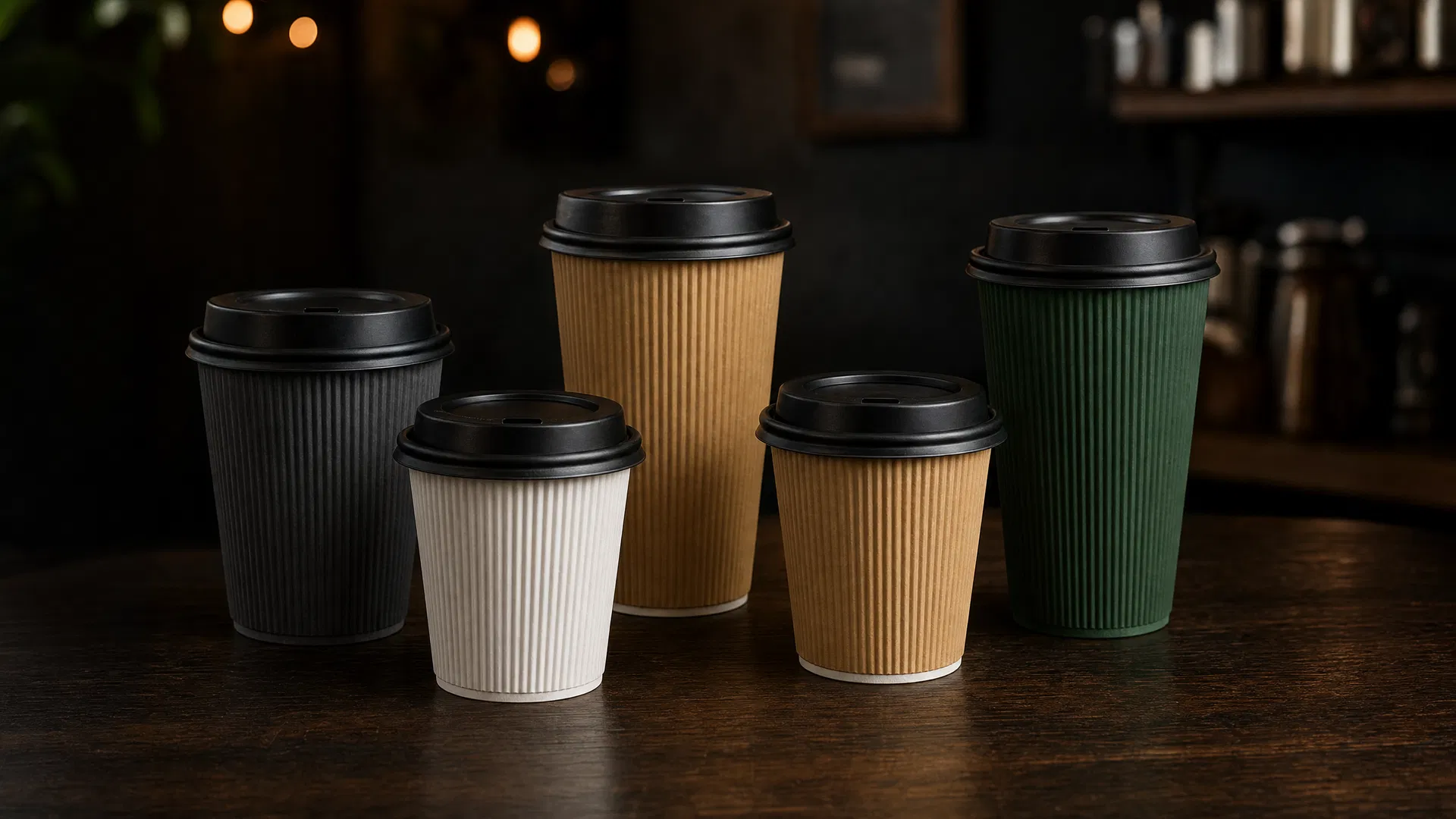 Aqueous coated ripple wall paper cups for European markets