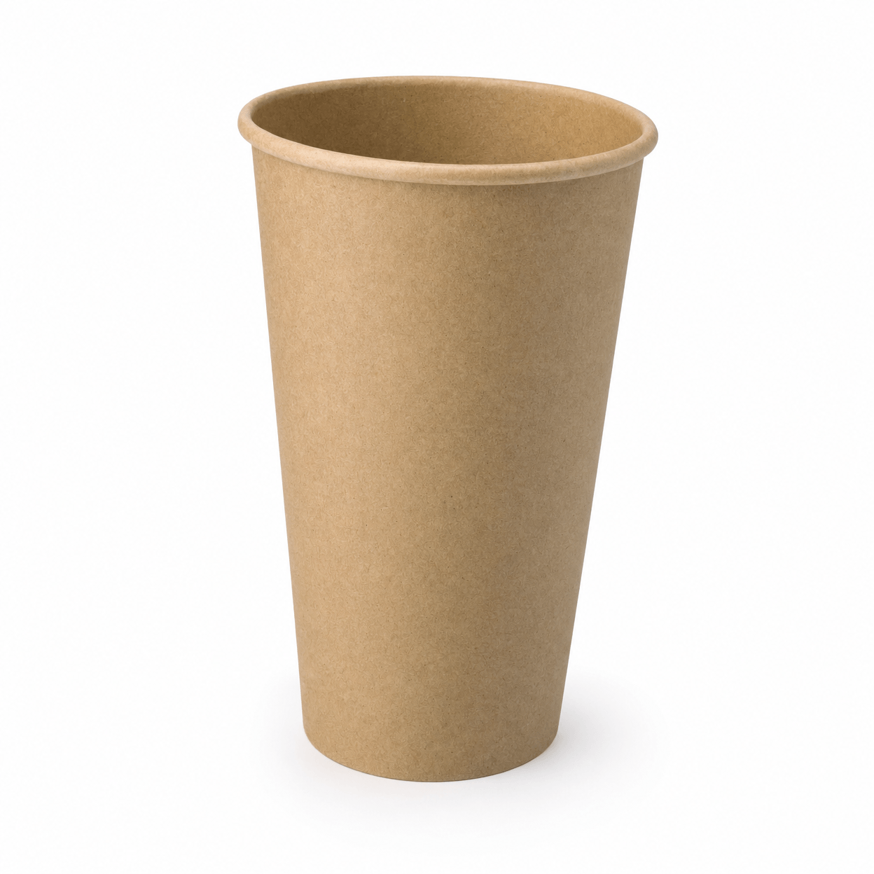 16oz kraft single wall paper cup natural brown — CupsPak wholesale