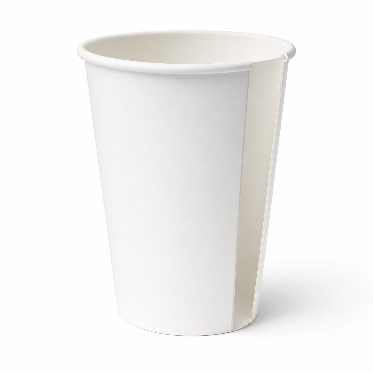 12oz single wall paper cup white plain — CupsPak supplier